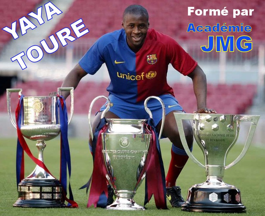 Yaya_toure_academie de soccer JMG de la cote ivoire avec FC Barca